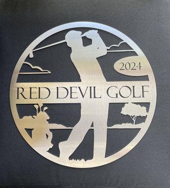 Golf Promo Plaque 11" Diameter 16 ga #4 Finish SSTL